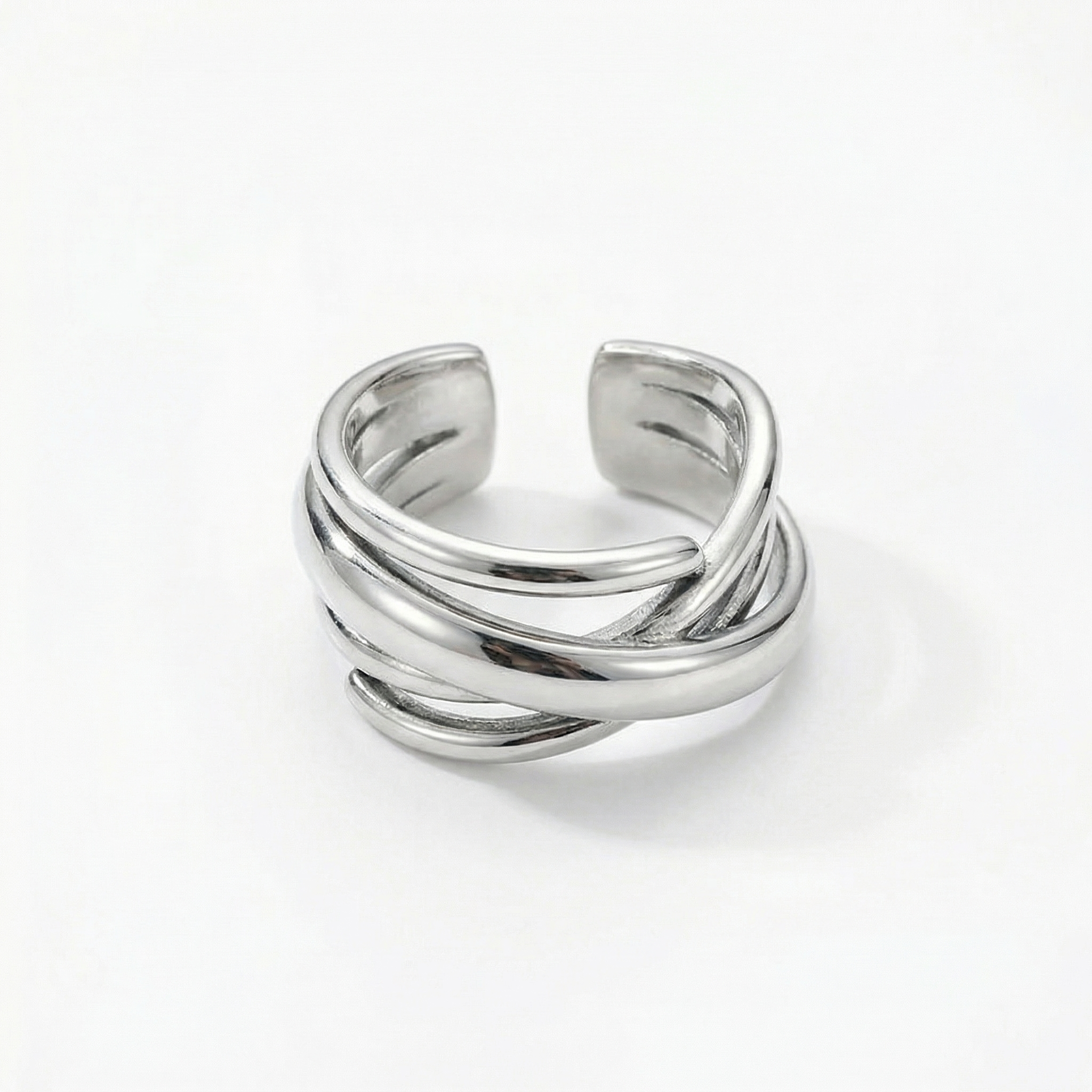 Cross Wrap Metal Ring