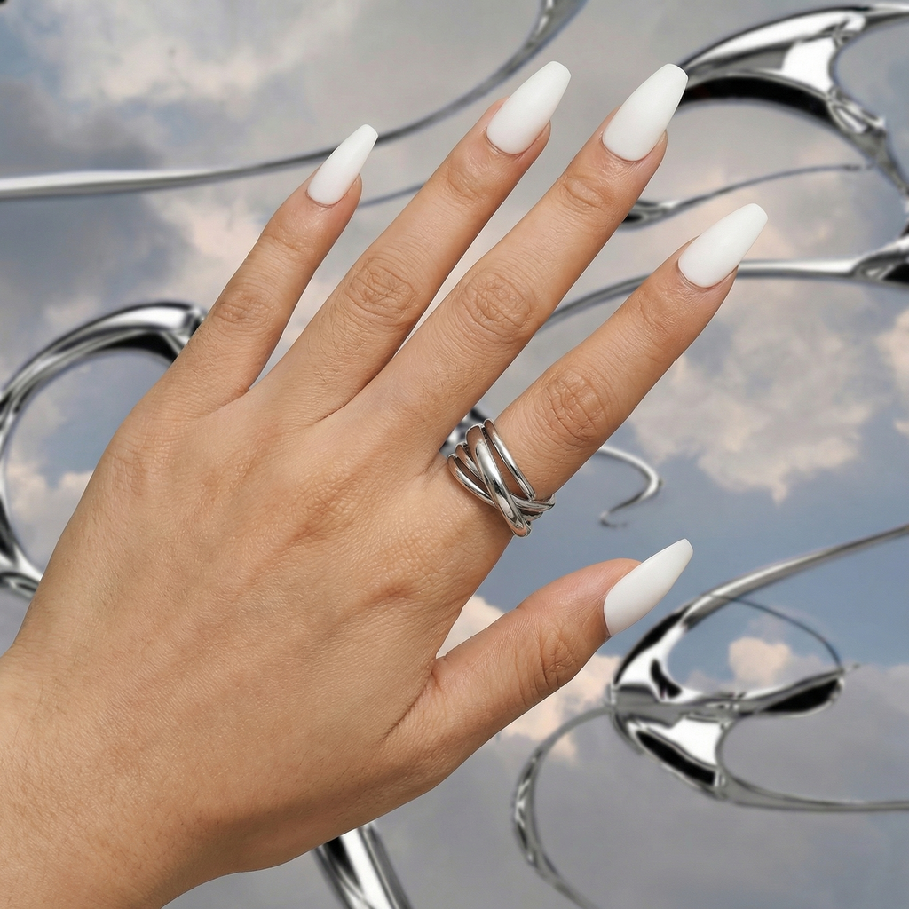 Cross Wrap Metal Ring