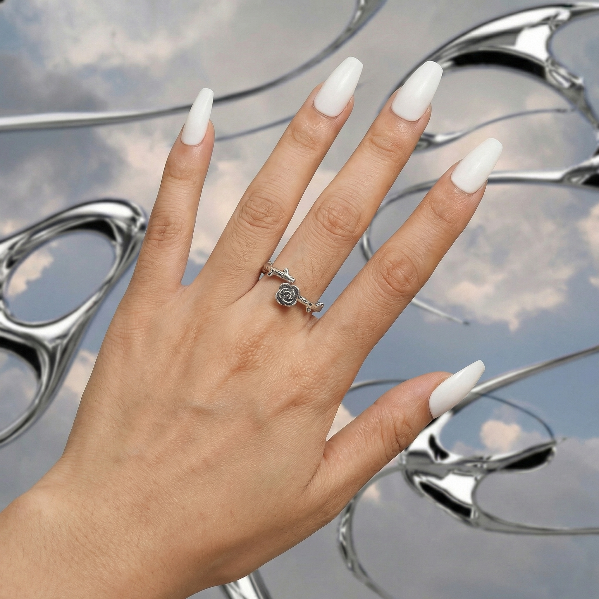 Mini Rose Metal Ring